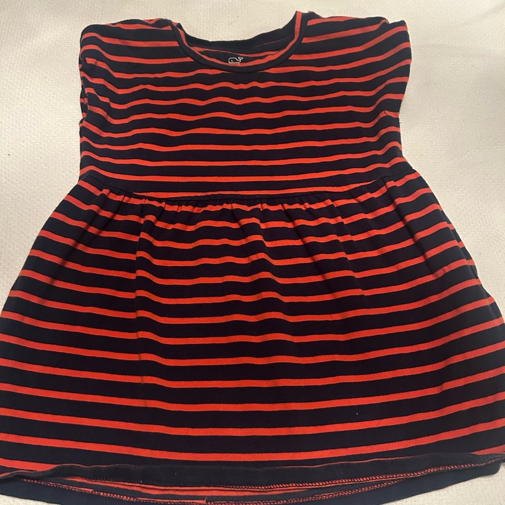 Red and Black Striped Dress